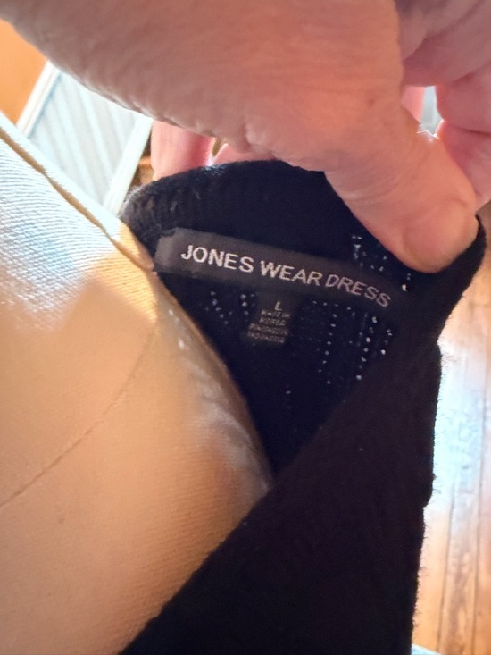 Jones Wear Black Cable Knit Dress with Subtle Texture - Picture 2 of 10